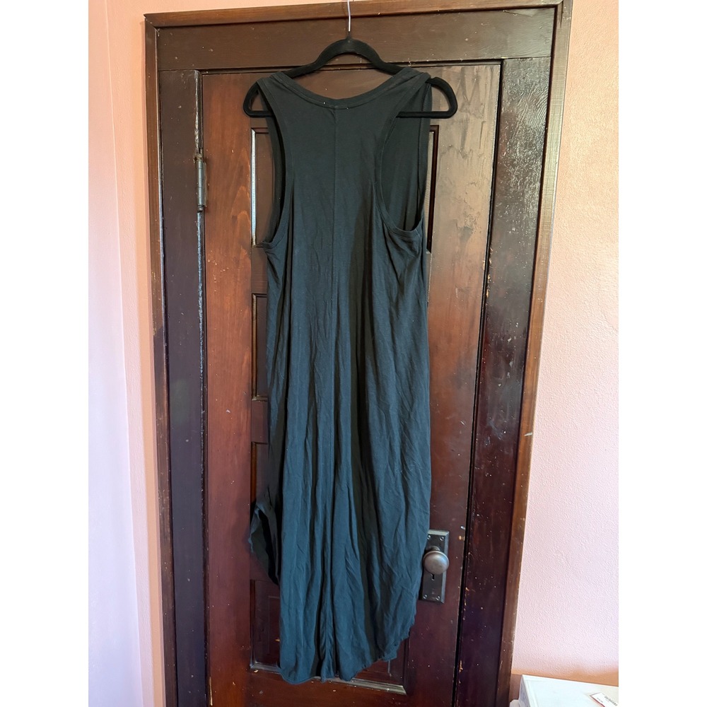 Z‎ Supply Black Cotton V-Neck High Low Maxi Dress Sleeveless Racerback XL - Picture 5 of 5